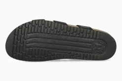 Best Mephisto Hannel Black Nubuck Leather Slide Sandal