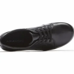 Outlet Aravon Hanover Lace-Up Black Sneaker