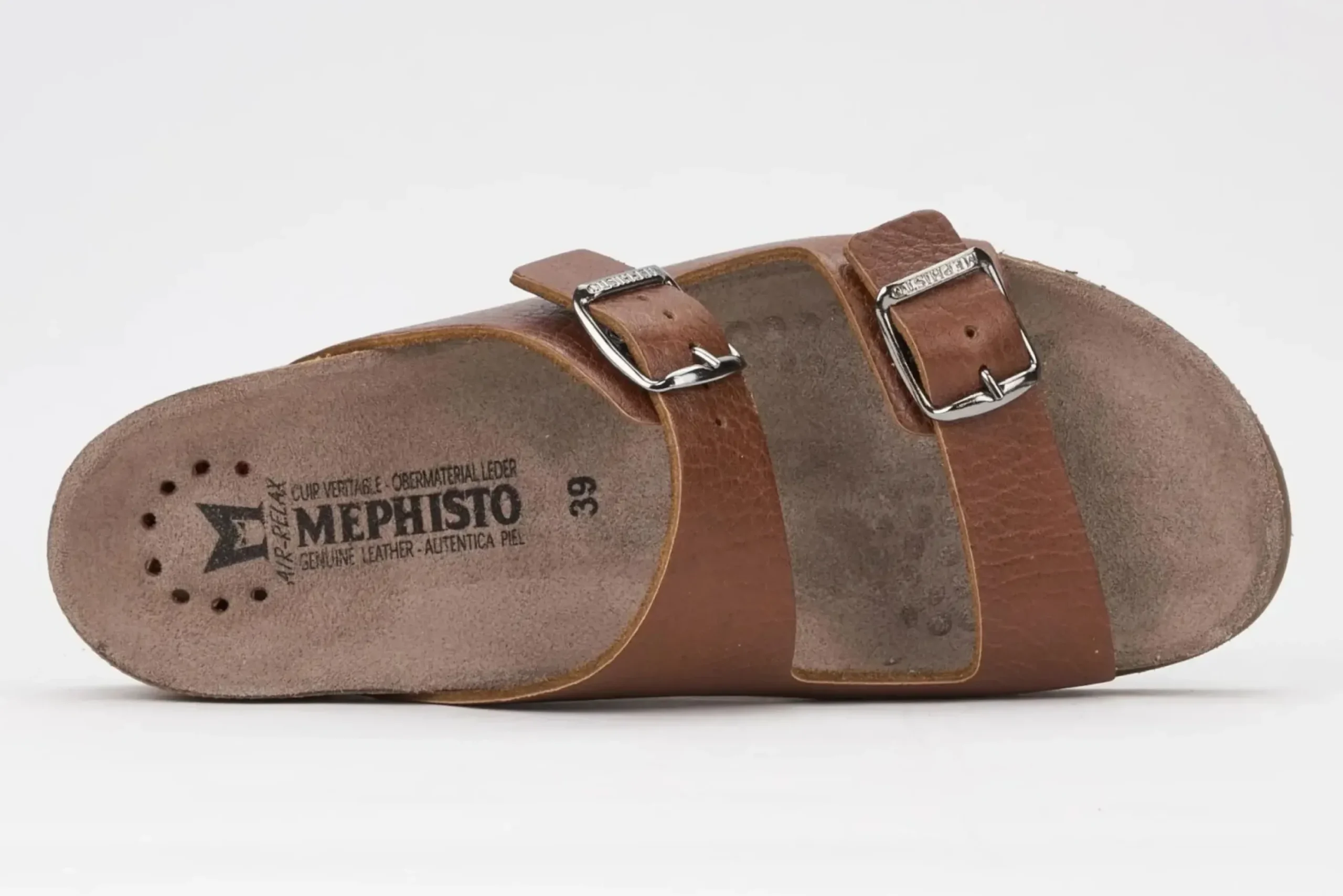 Discount Mephisto Harmony Desert Brown Slide Sandal