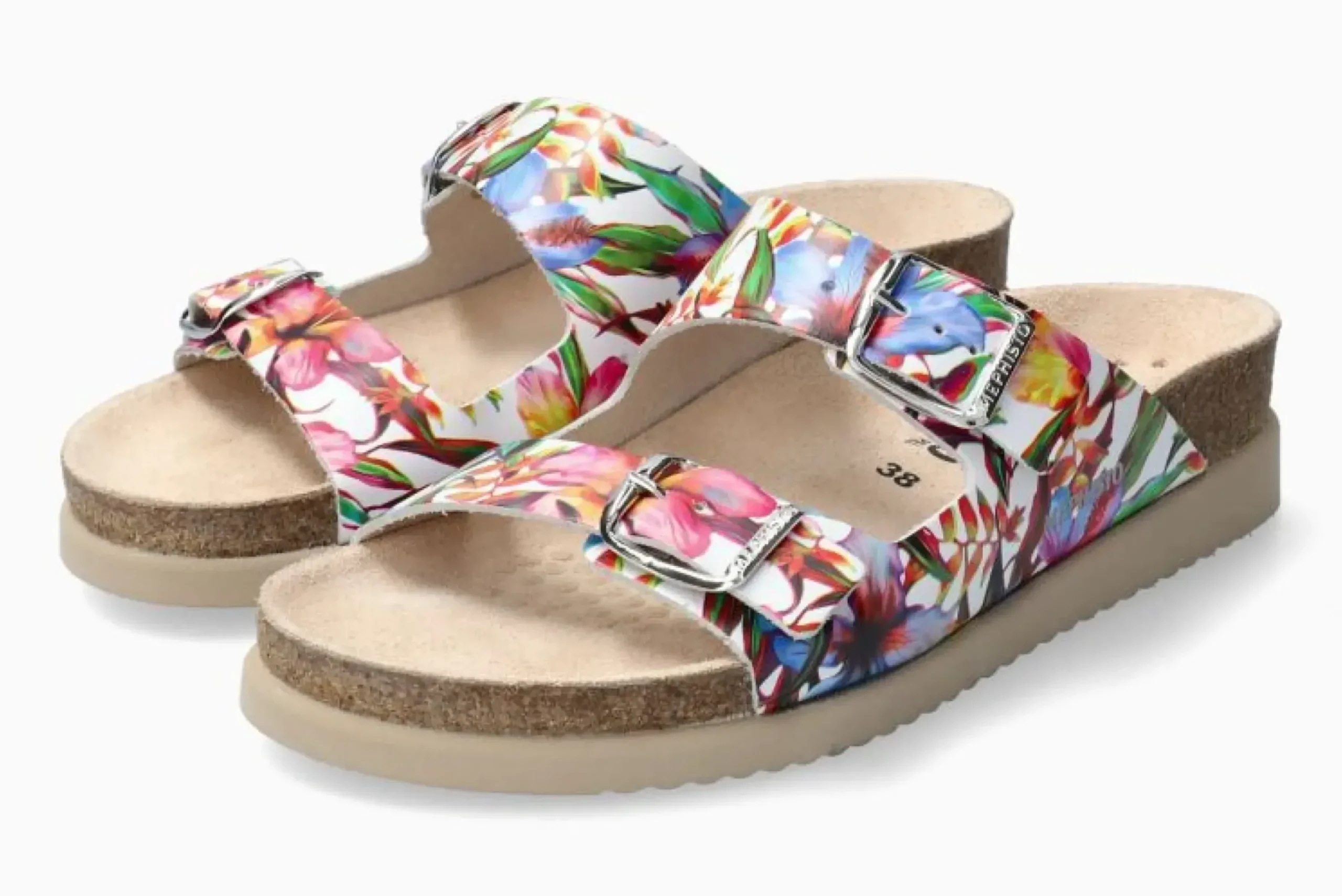 Online Mephisto Harmony Floral Multicolour Slide Sandal