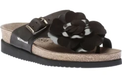 Outlet Mephisto Helen Flower Black Thong Sandal