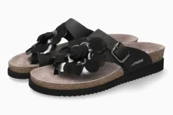 Outlet Mephisto Helen Flower Black Thong Sandal
