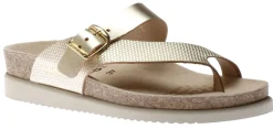 Best Mephisto Helen Mix Gold Flash Leather Thong Sandal