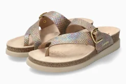 Discount Mephisto Helen Mix Old Pink Metallic Thong Sandal