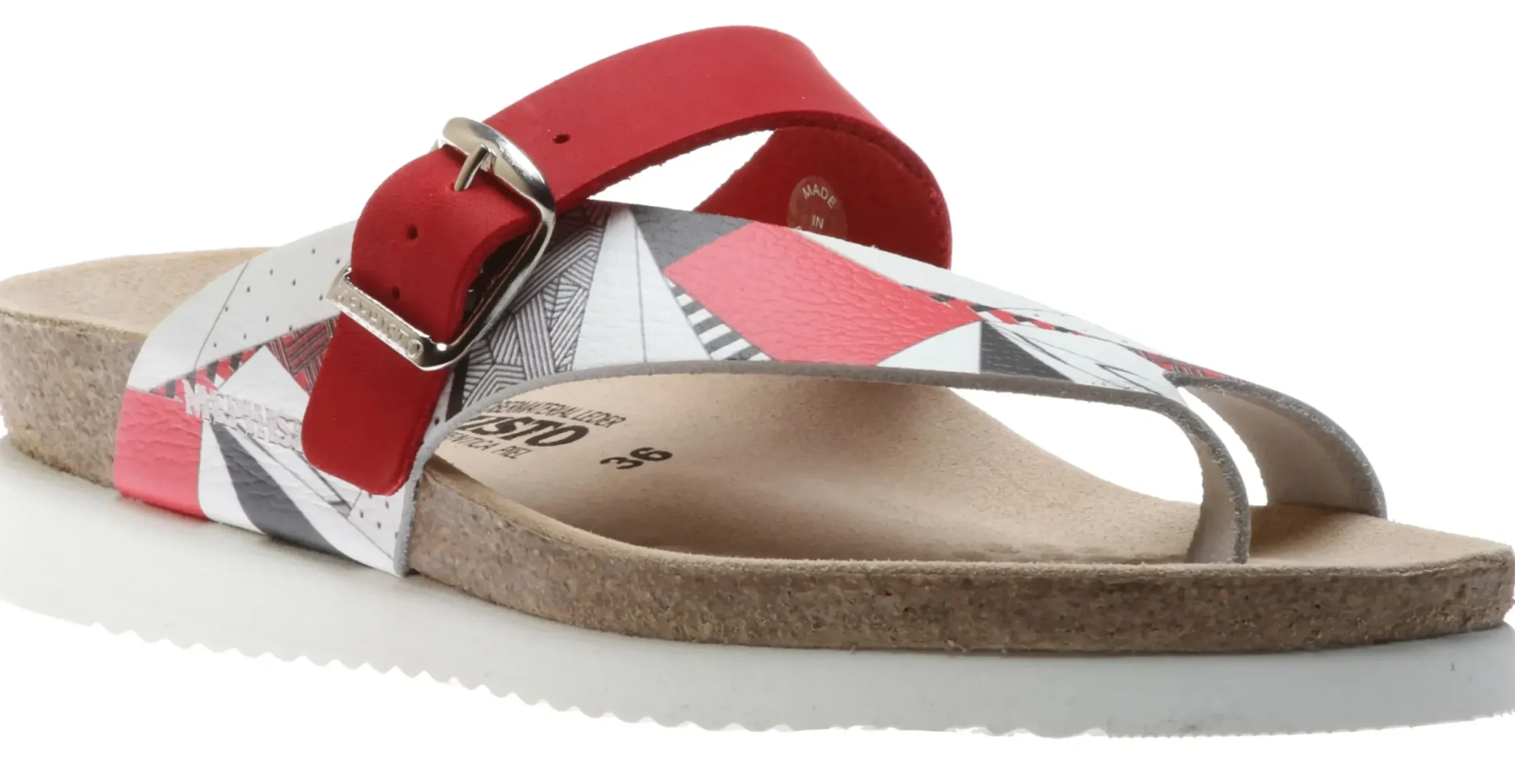 Mephisto Helen Mix Red Thong Sandal