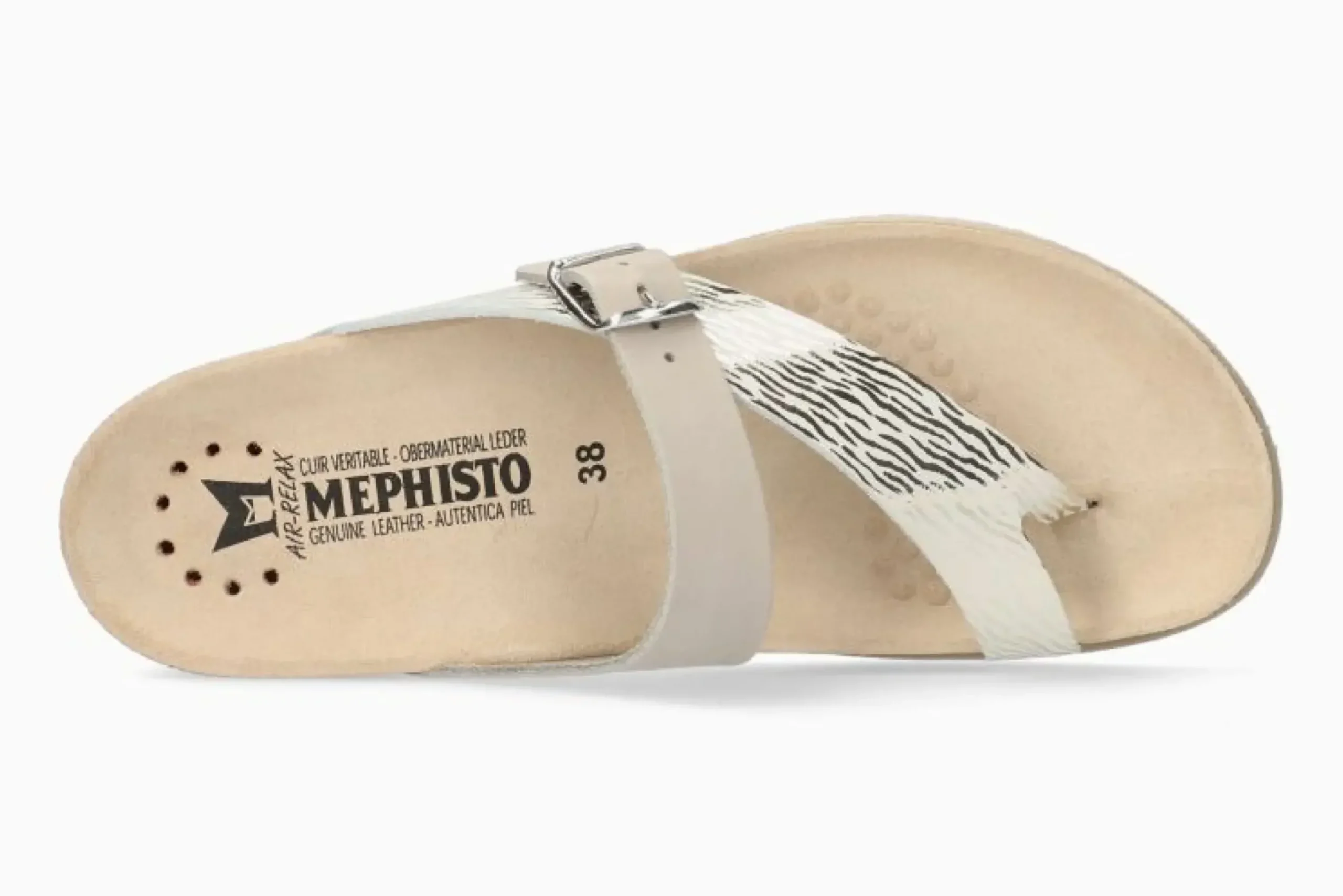 Clearance Mephisto Helen Zebra Grey Thong Sandal