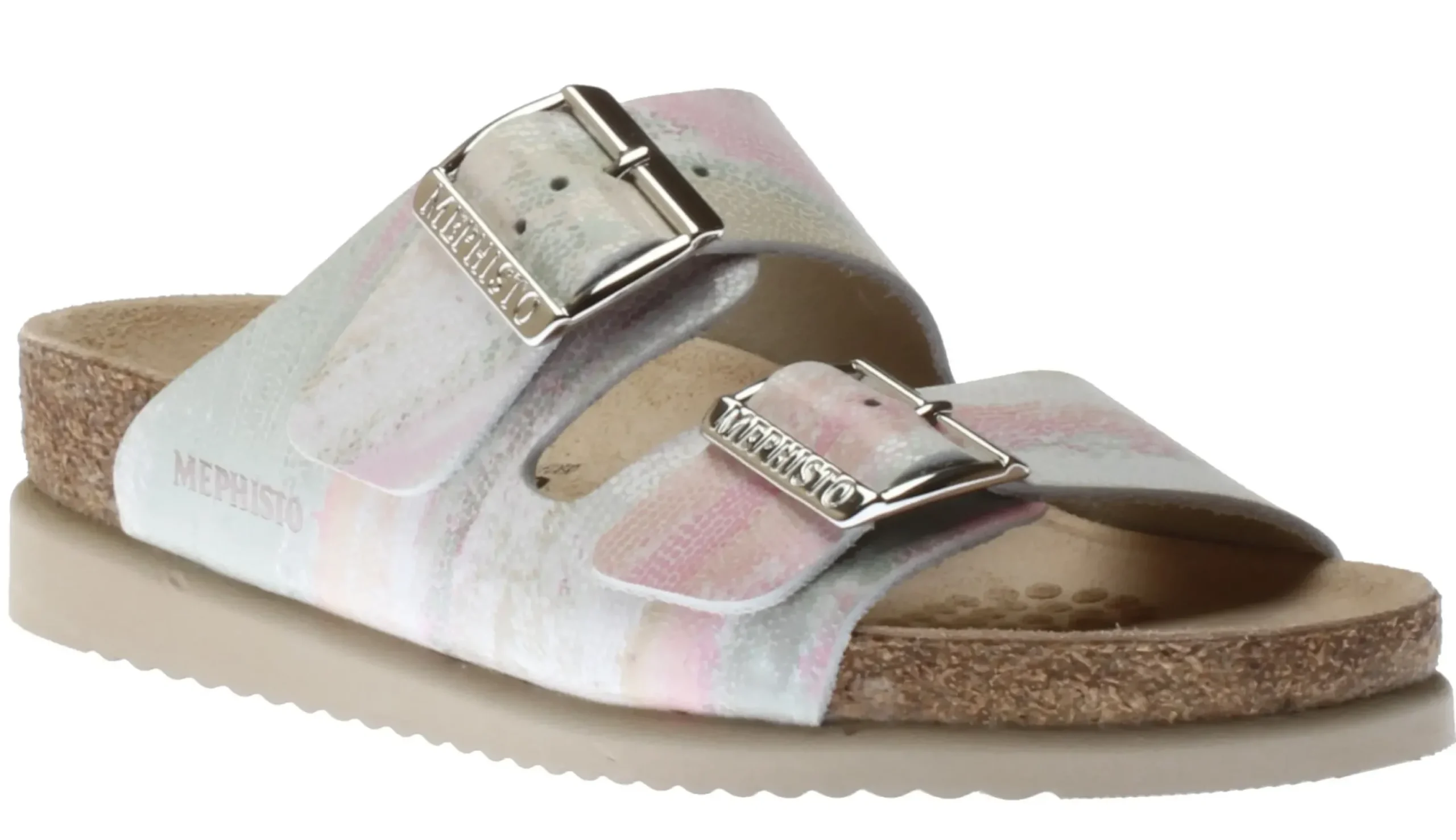 New Mephisto Hester Multicolour Pastel Slide Sandal