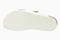 Clearance Mephisto Hester White Patent Gold Buckle Slide Sandal
