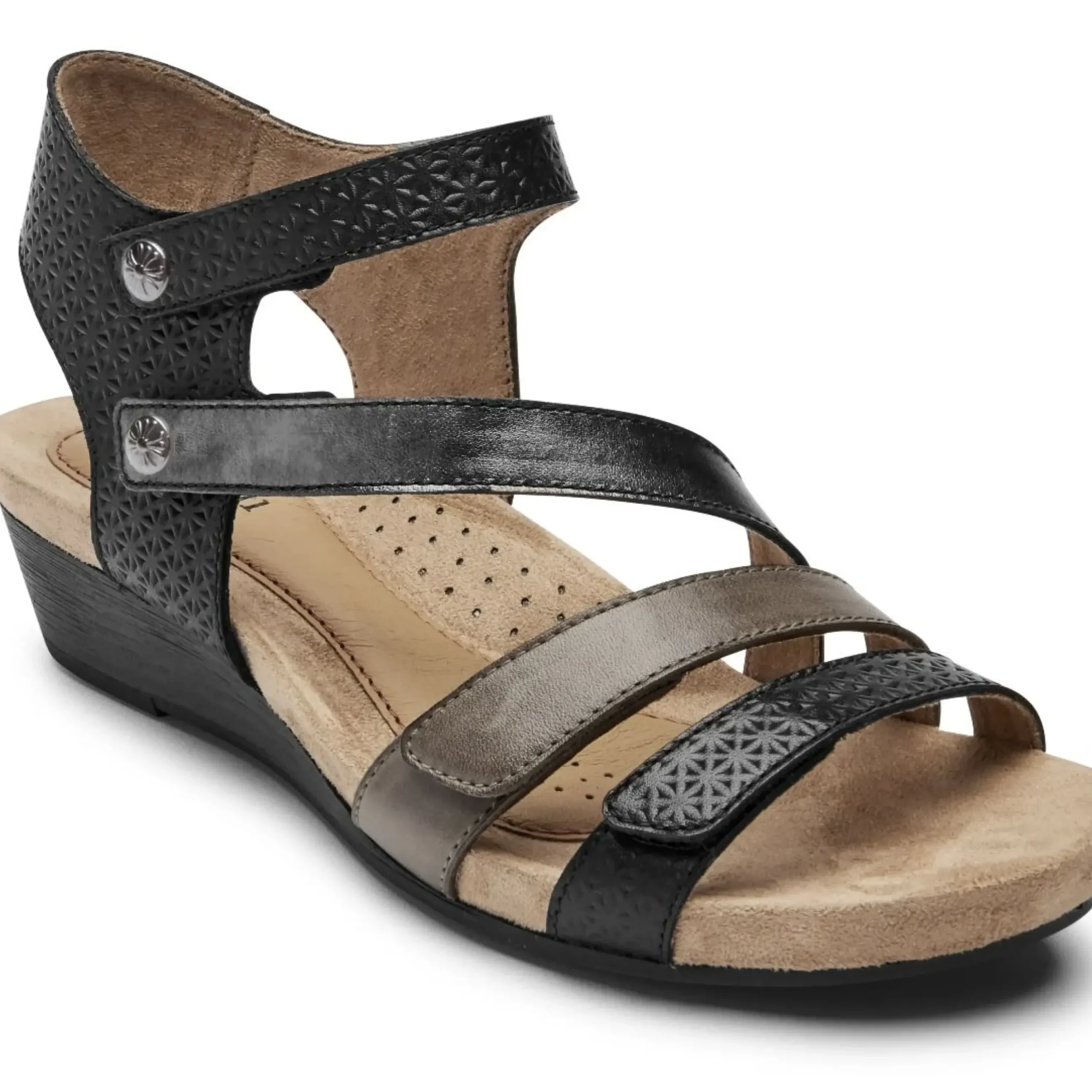 New Cobb Hill Hollywood 4-Strap Black Sandal