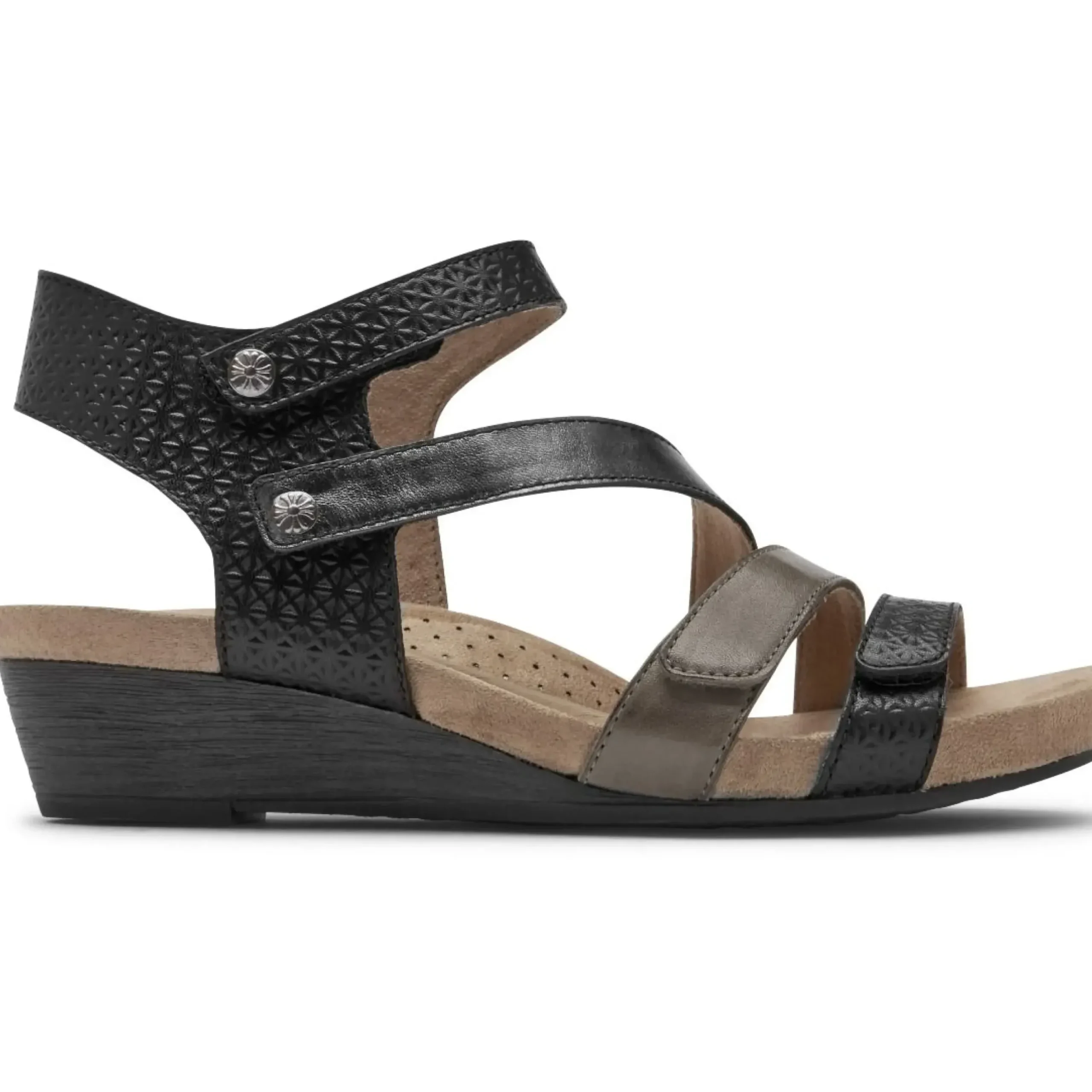 New Cobb Hill Hollywood 4-Strap Black Sandal