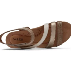 Sale Cobb Hill Hollywood 4-Strap Brown Sandal