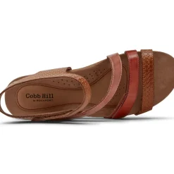 New Cobb Hill Hollywood 4-Strap Tan Sandal