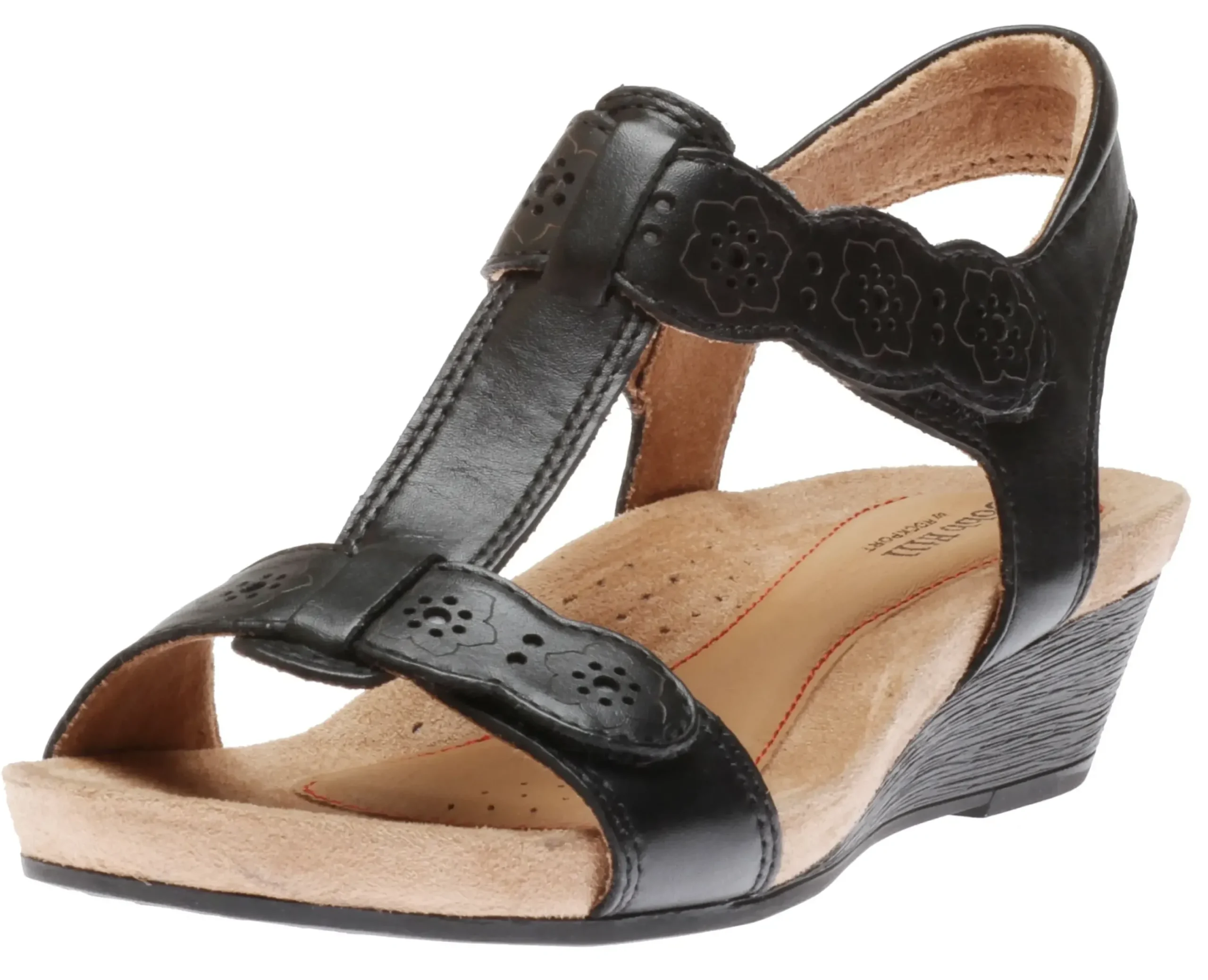 Hot Cobb Hill Hollywood T-Strap Black Sandal