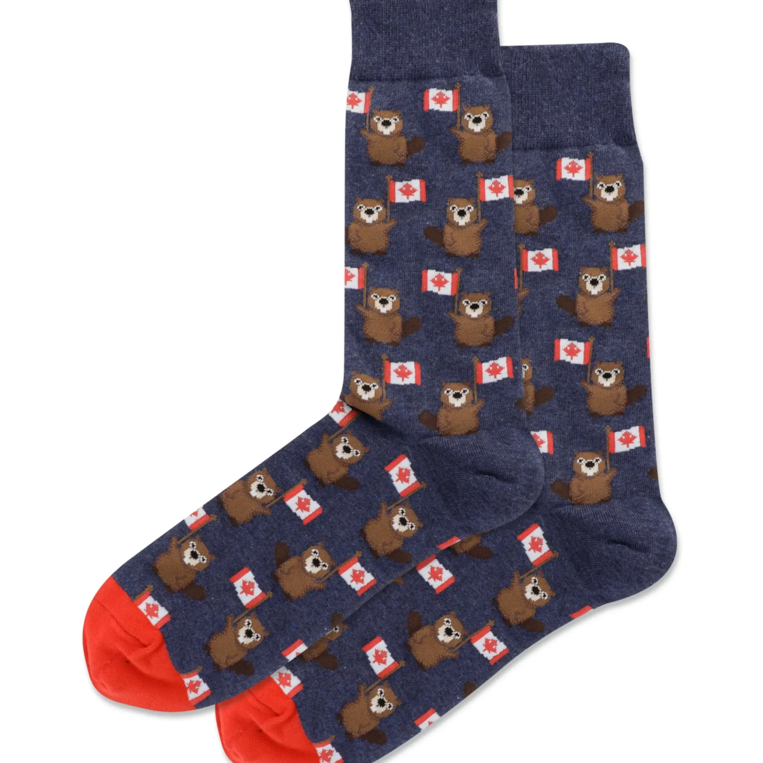 Online Hotsox Men's Canada Beaver Crew Socks