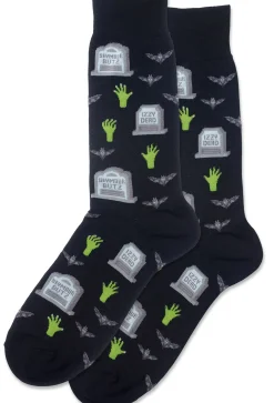 Discount Hotsox Men's Gravestones Crew Socks