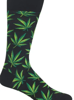 Online Hotsox Men's Weed Crew Socks