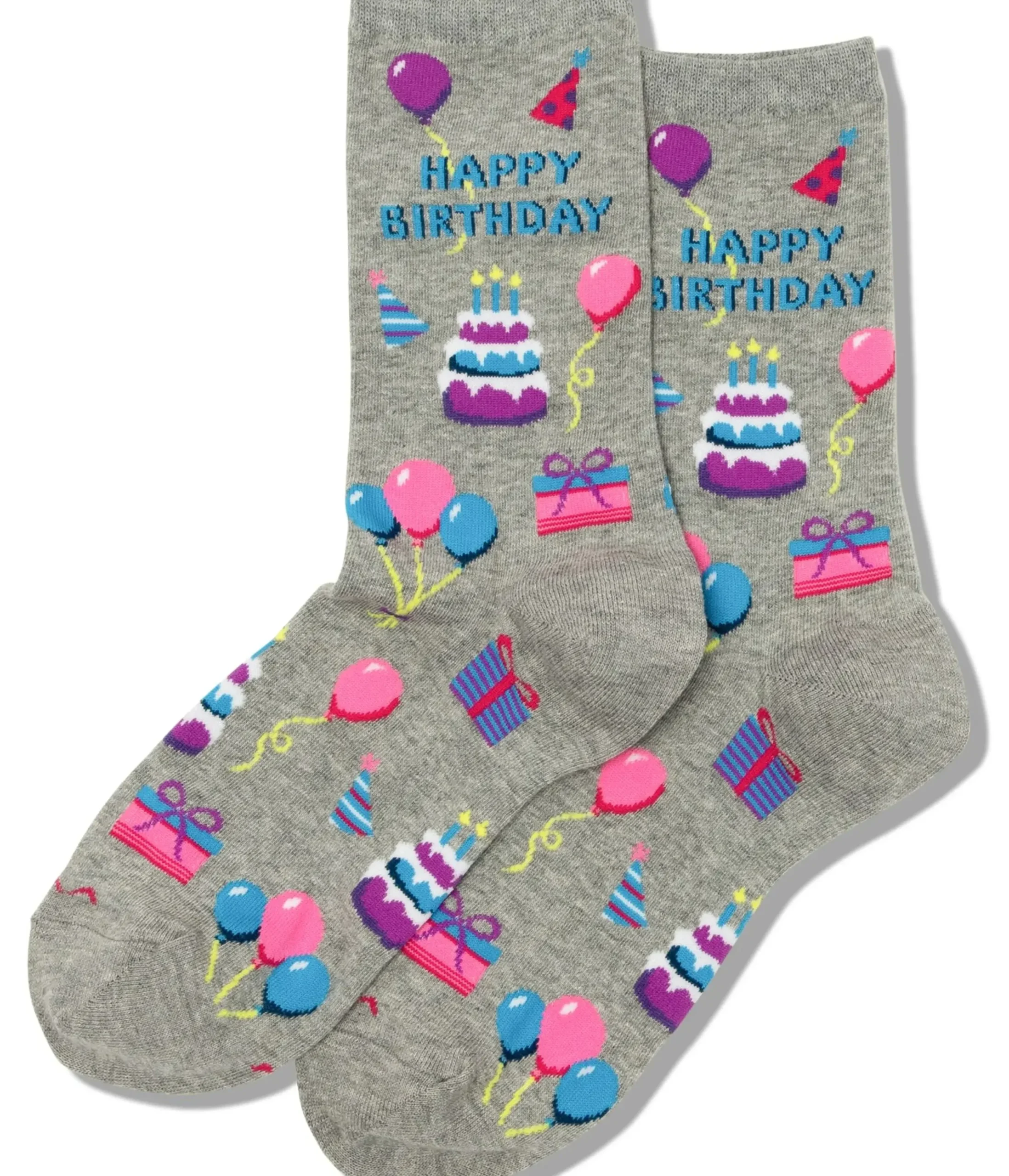 Hotsox Women's Happy Birthday Crew Socks