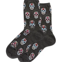 Hotsox Women's Sugar Skulls Crew Socks