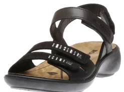 Online Romika Ibiza 86 Black Leather Slingback Sandal