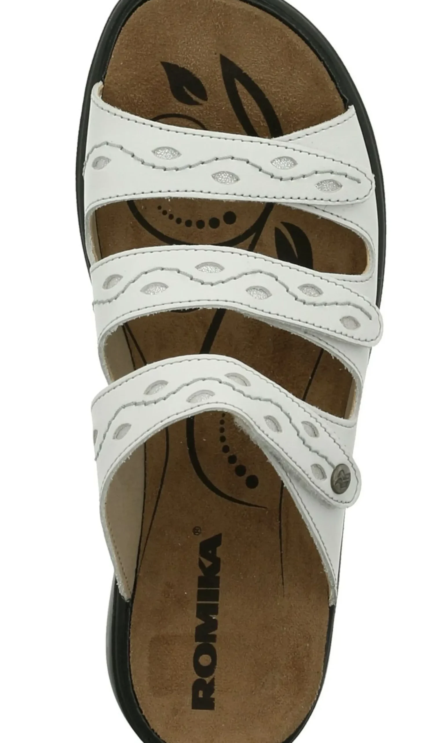 Best Romika Ibiza 66 White Leather Slide Sandal