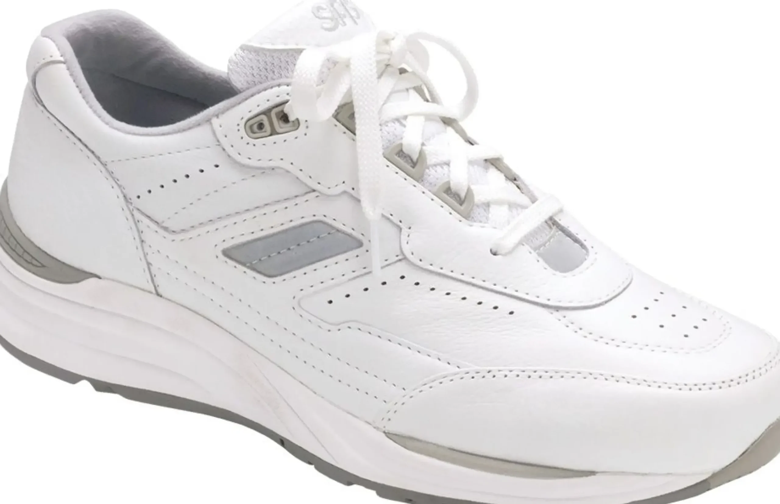 Online SAS Shoes Journey White Leather Lace-Up Walking Shoe