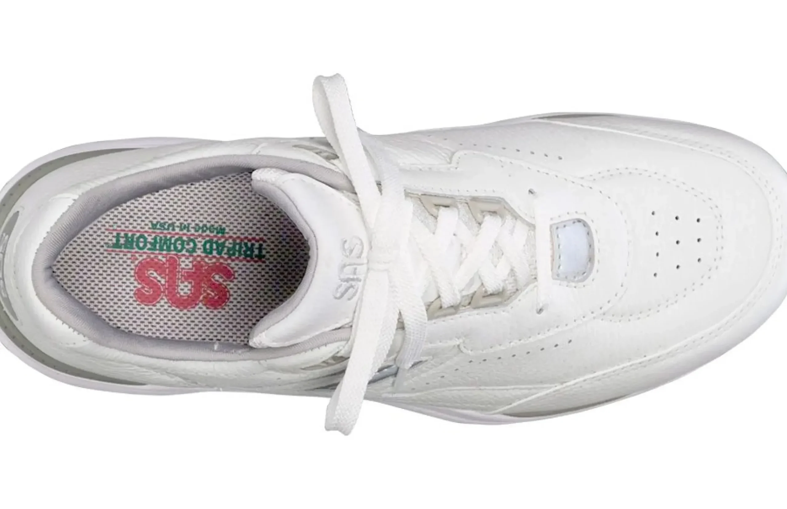 Online SAS Shoes Journey White Leather Lace-Up Walking Shoe