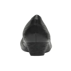 Hot Rockport Judson Black Perforated Leather Wedge Pump