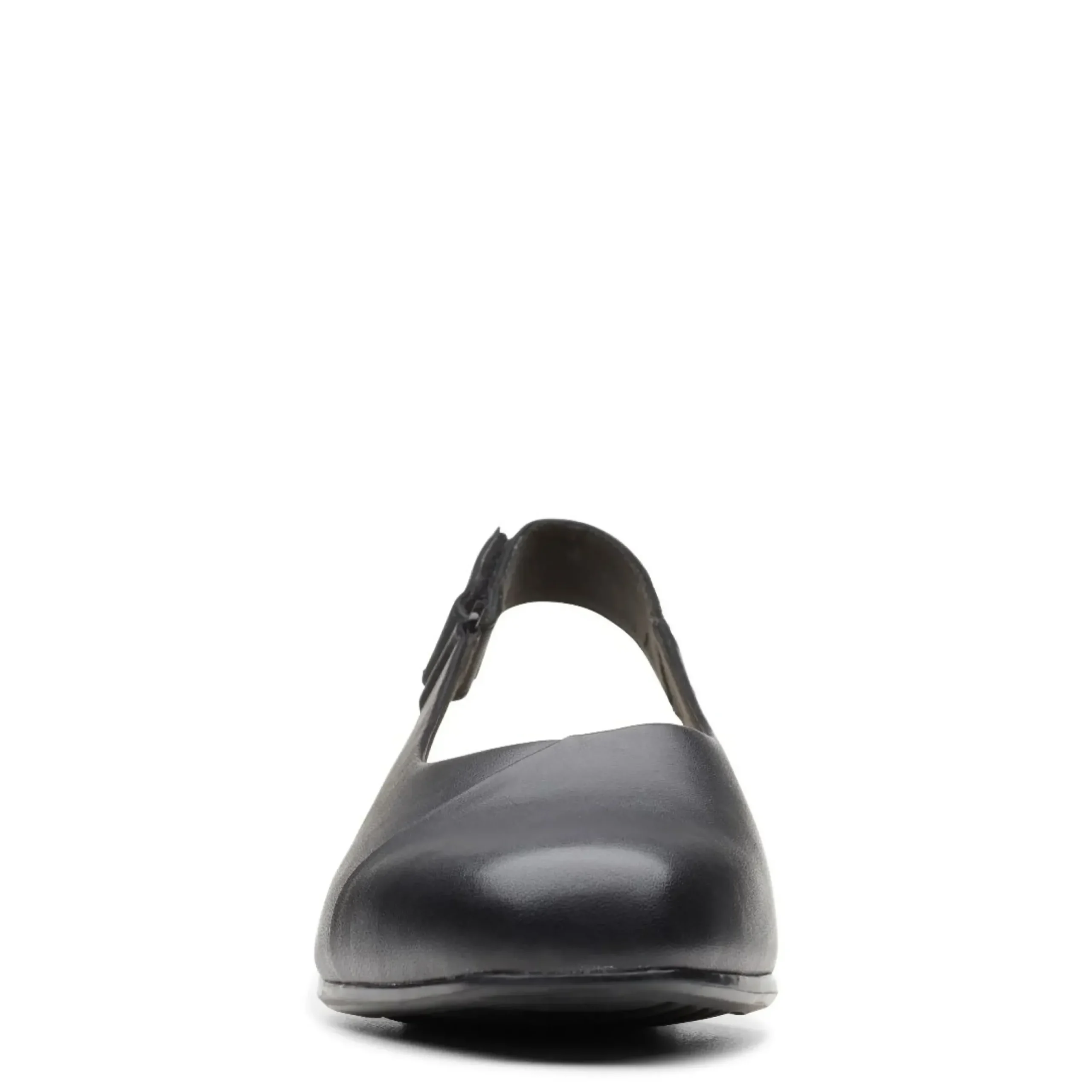 Best Clarks Juliet Pull Black Leather Slingback Heel