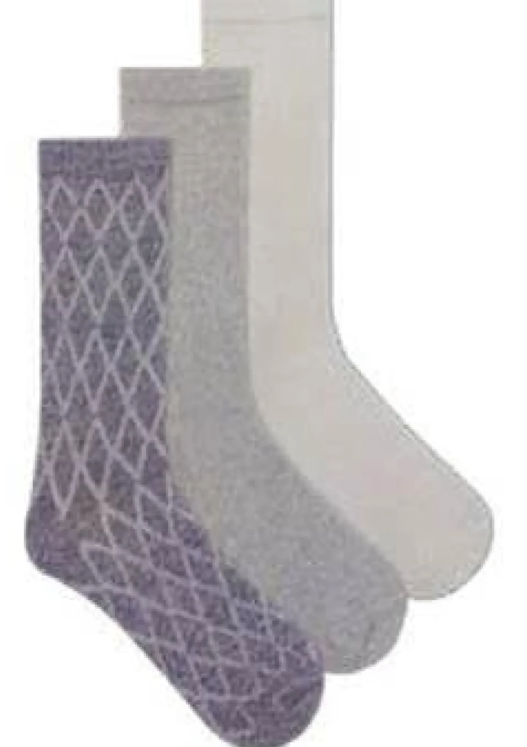 Discount K. BELL Grey Diamond Texture Crew Socks (3 Pair Pack)