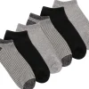 Online K. BELL Women's Black Multicolour No Show Socks (Six Pair Pack)