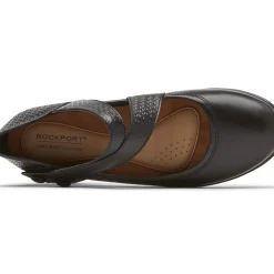 Cobb Hill Kailyn Asymmetrical Black Leather Mary Jane