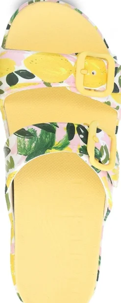 Best Dansko Kandi Lemons Yellow Eva Double Strap Slide Sandal