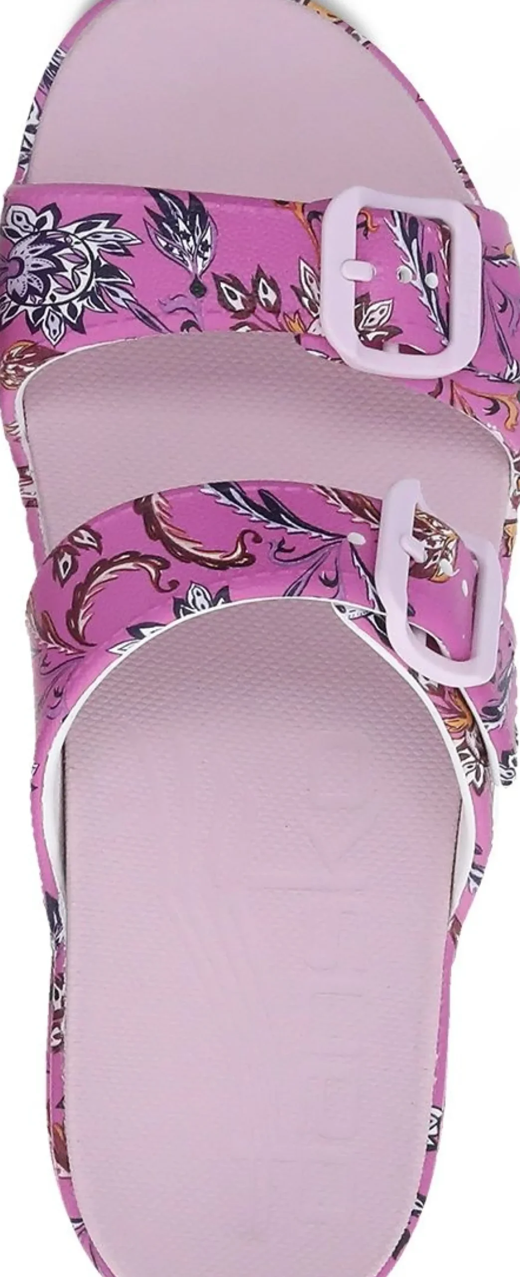 New Dansko Kandi Pink Paisley Floral Eva Double Strap Slide Sandal