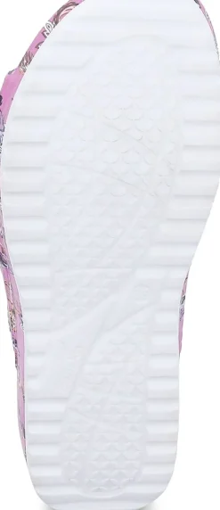 New Dansko Kandi Pink Paisley Floral Eva Double Strap Slide Sandal