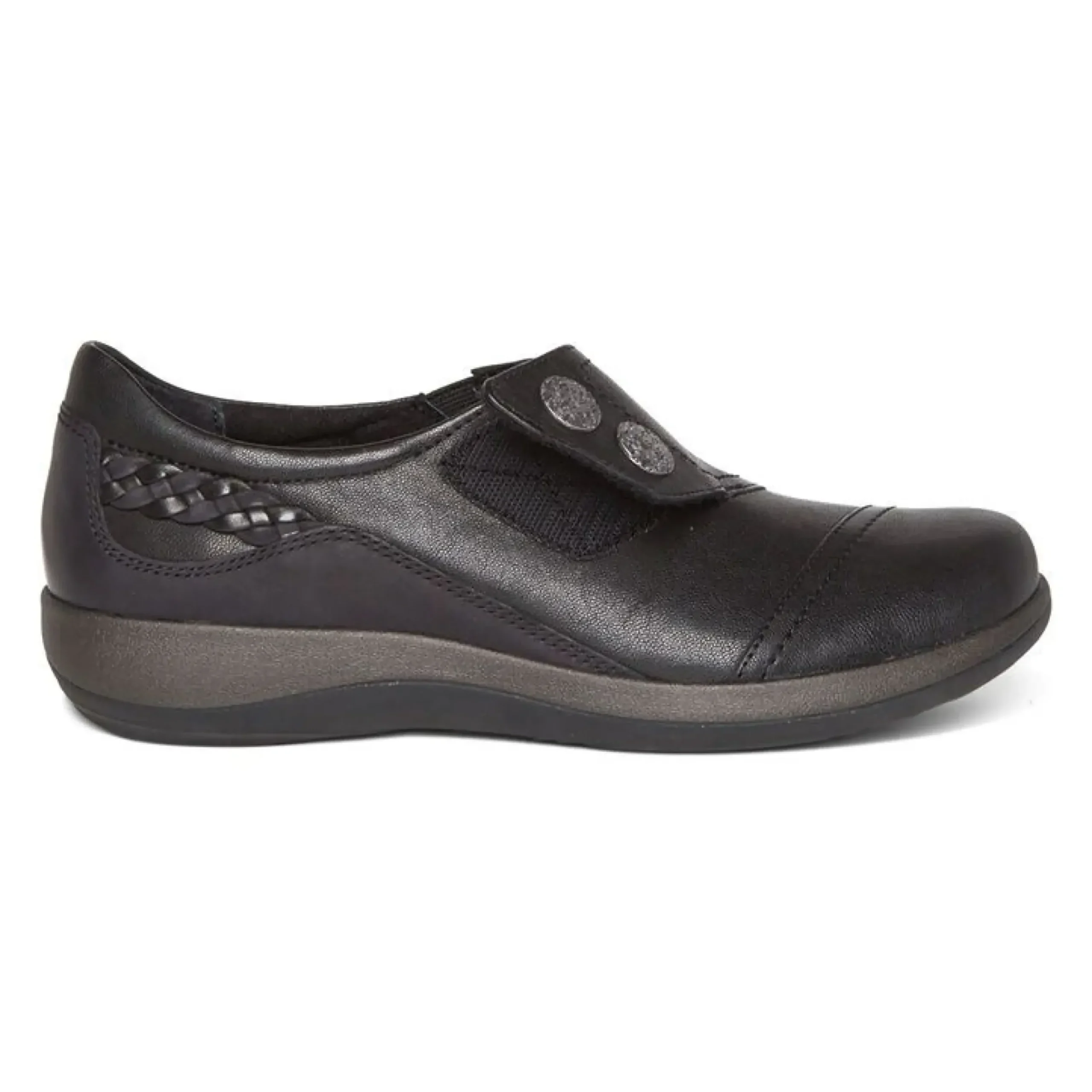 New Aetrex Karina Velcro Black