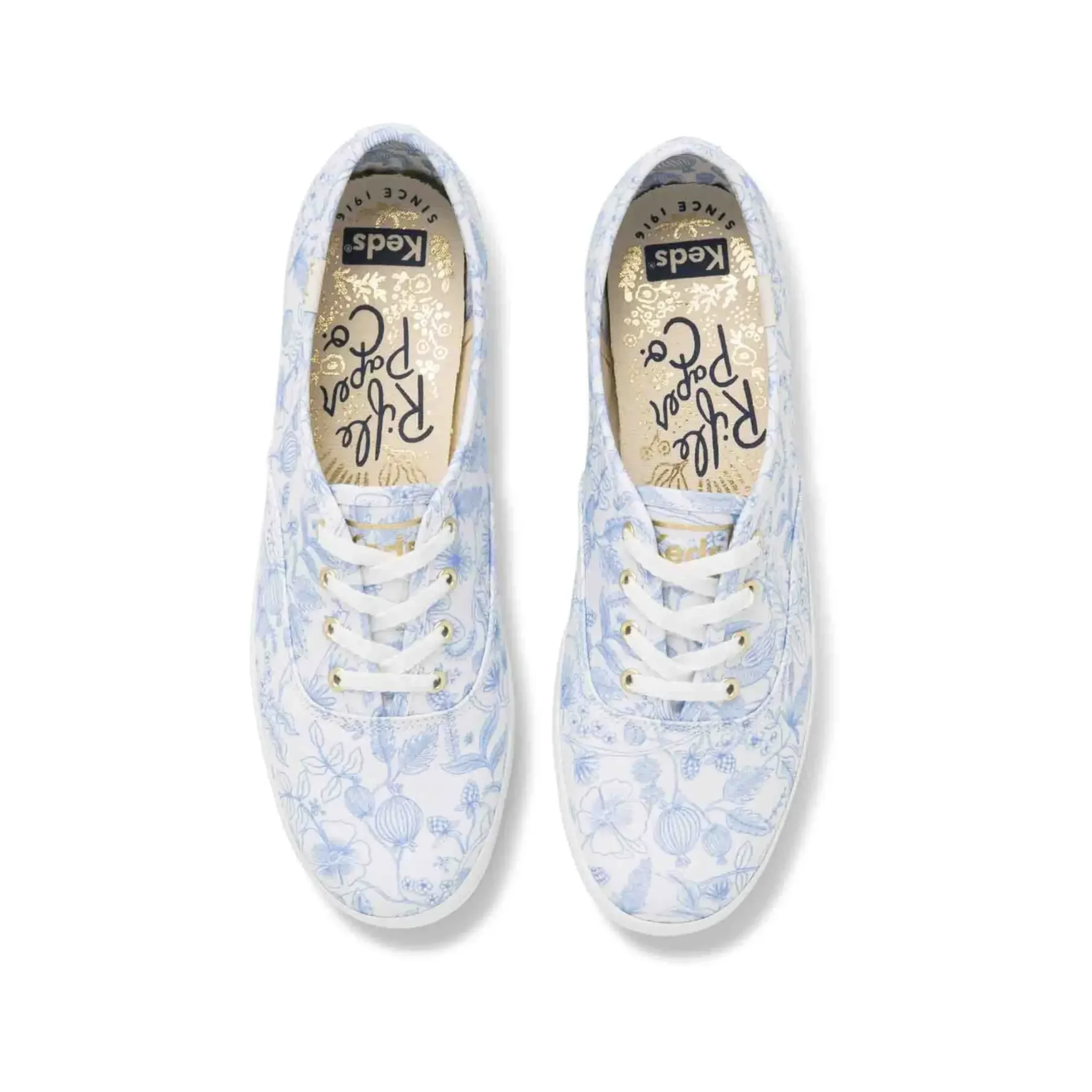 Sale Keds X Rifle Paper Co. Champion Aviary Lace-Up Canvas Sneaker