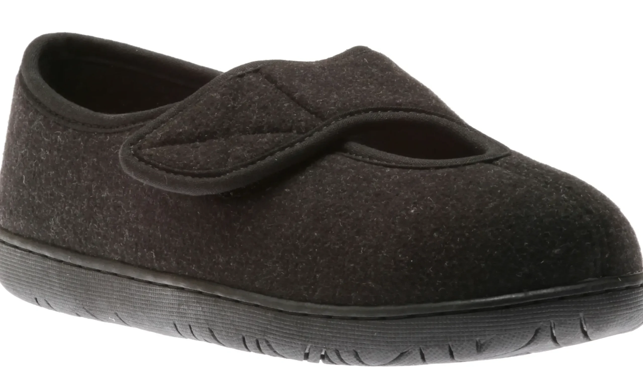 Foamtreads Kendale Black Wool Slipper