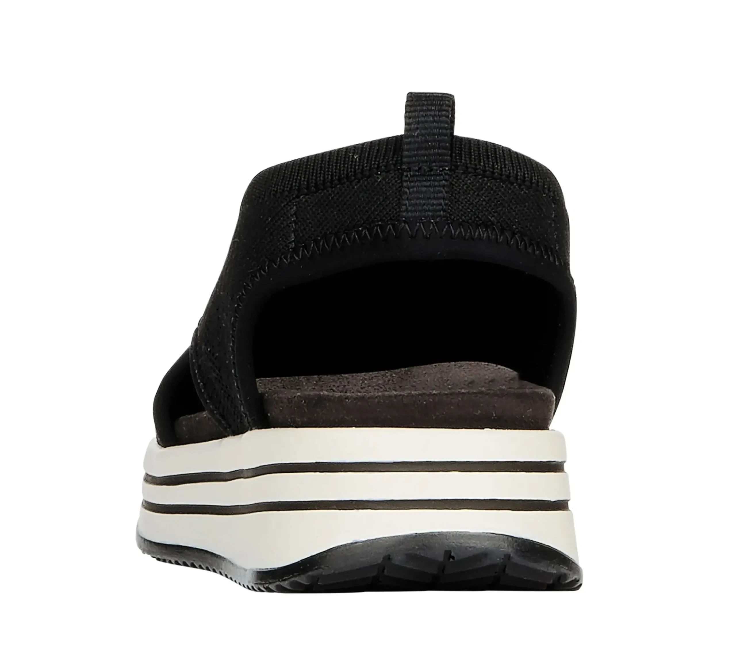 Remonte Knitup84 Black White Low Wedge Sandal