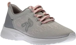 R EVOLUTION Knitup169 Grey Lace-Up Walking Shoe
