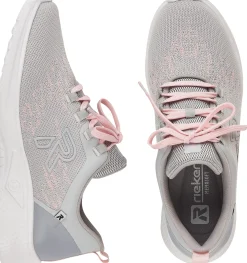 R EVOLUTION Knitup169 Grey Lace-Up Walking Shoe