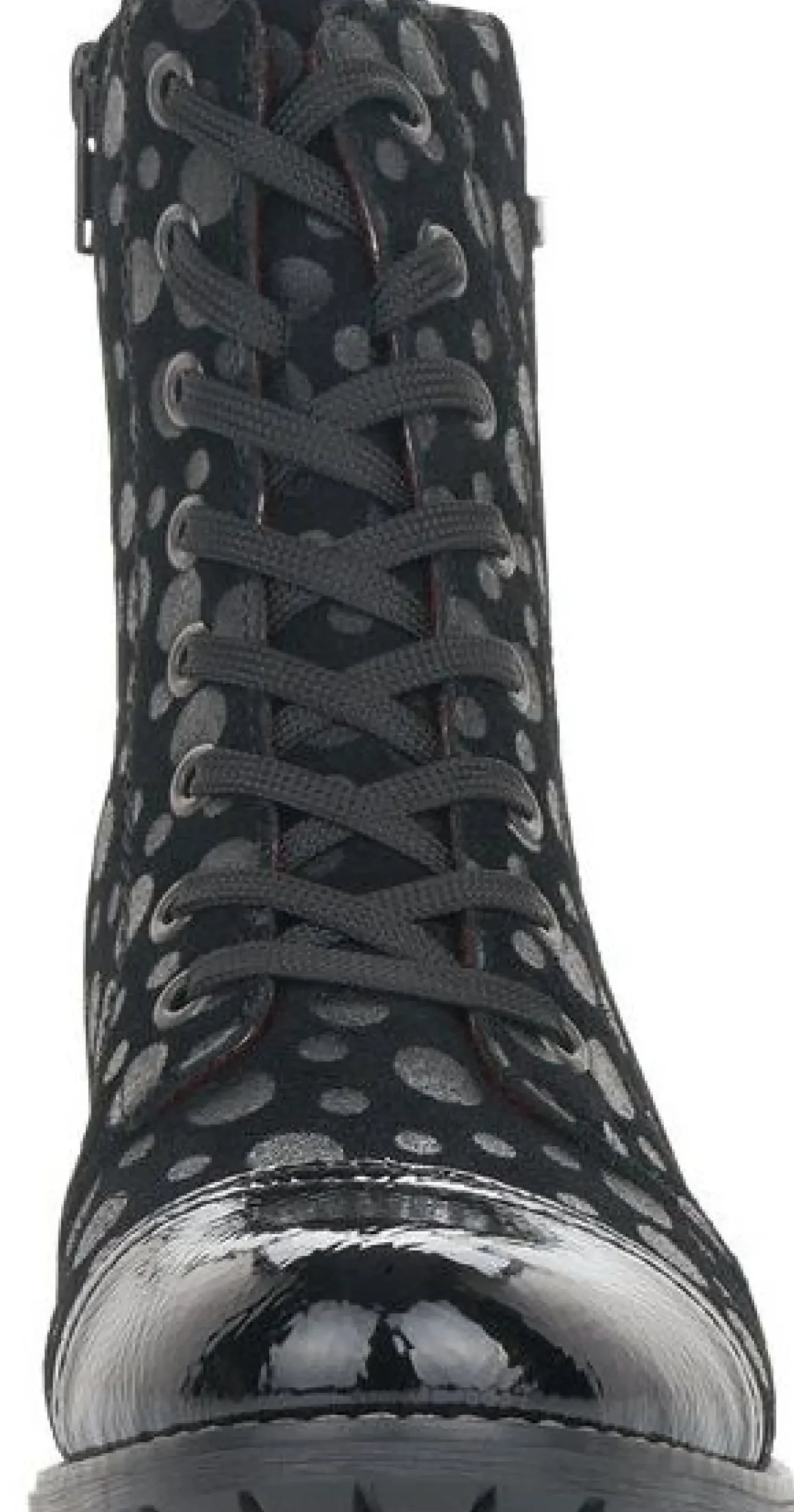 Sale Remonte Largo Black Grey Polka Dot Lace-Up Ankle Boot