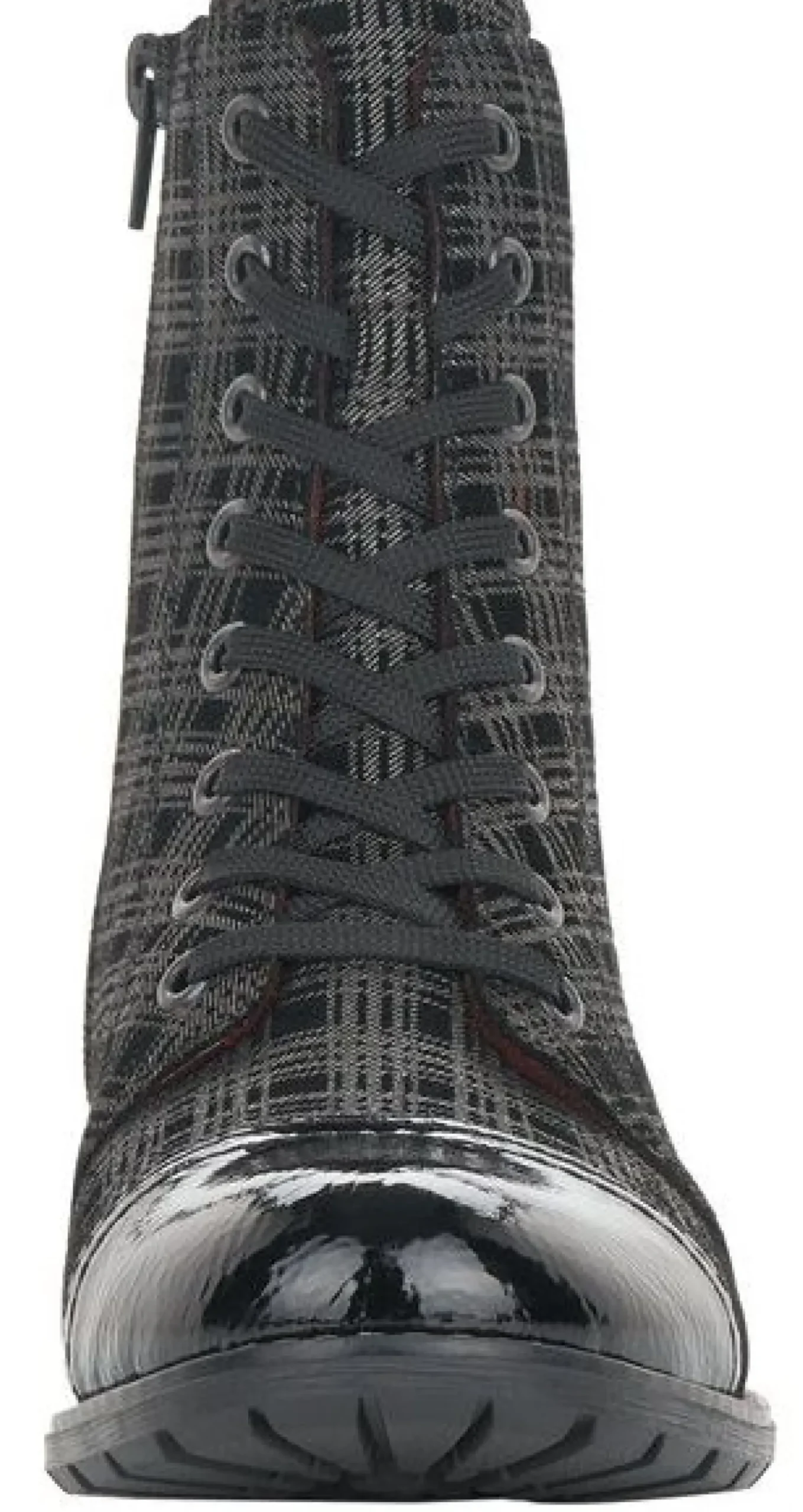 Online Remonte Largo Black Grey Tartan Ankle Dress Boot