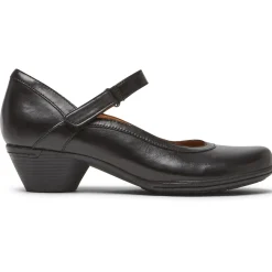 New Cobb Hill Laurel Black Leather Mary Jane