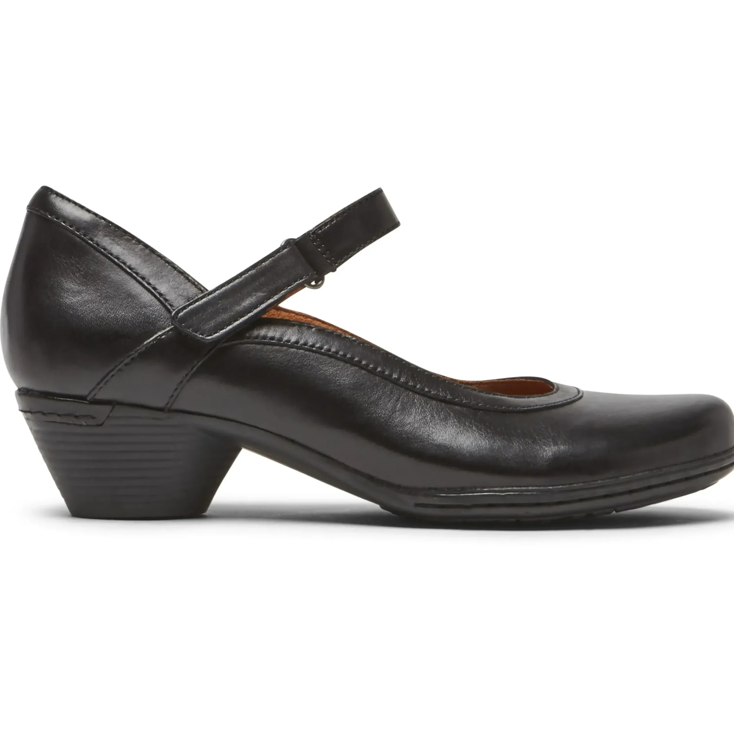 New Cobb Hill Laurel Black Leather Mary Jane