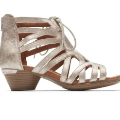 Best Cobb Hill Laurel Metallic Caged Sandal