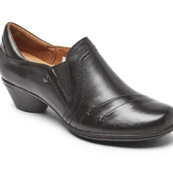 Cobb Hill Laurel Slip-On Black Leather Low Heel