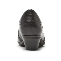 Cobb Hill Laurel Slip-On Black Leather Low Heel