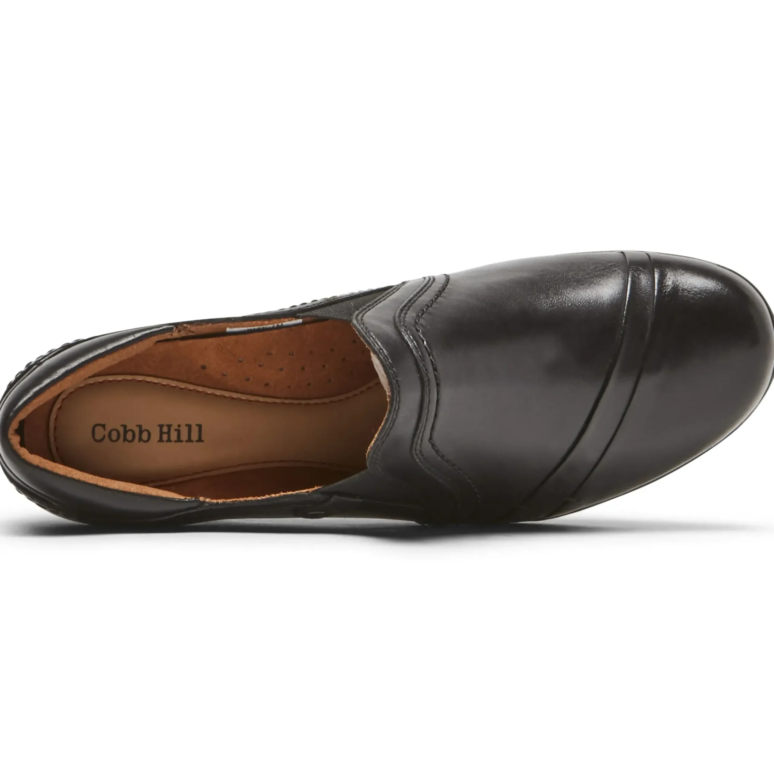 Cobb Hill Laurel Slip-On Black Leather Low Heel