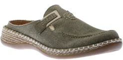 Best Rieker Leinen Green Slip-On Mule
