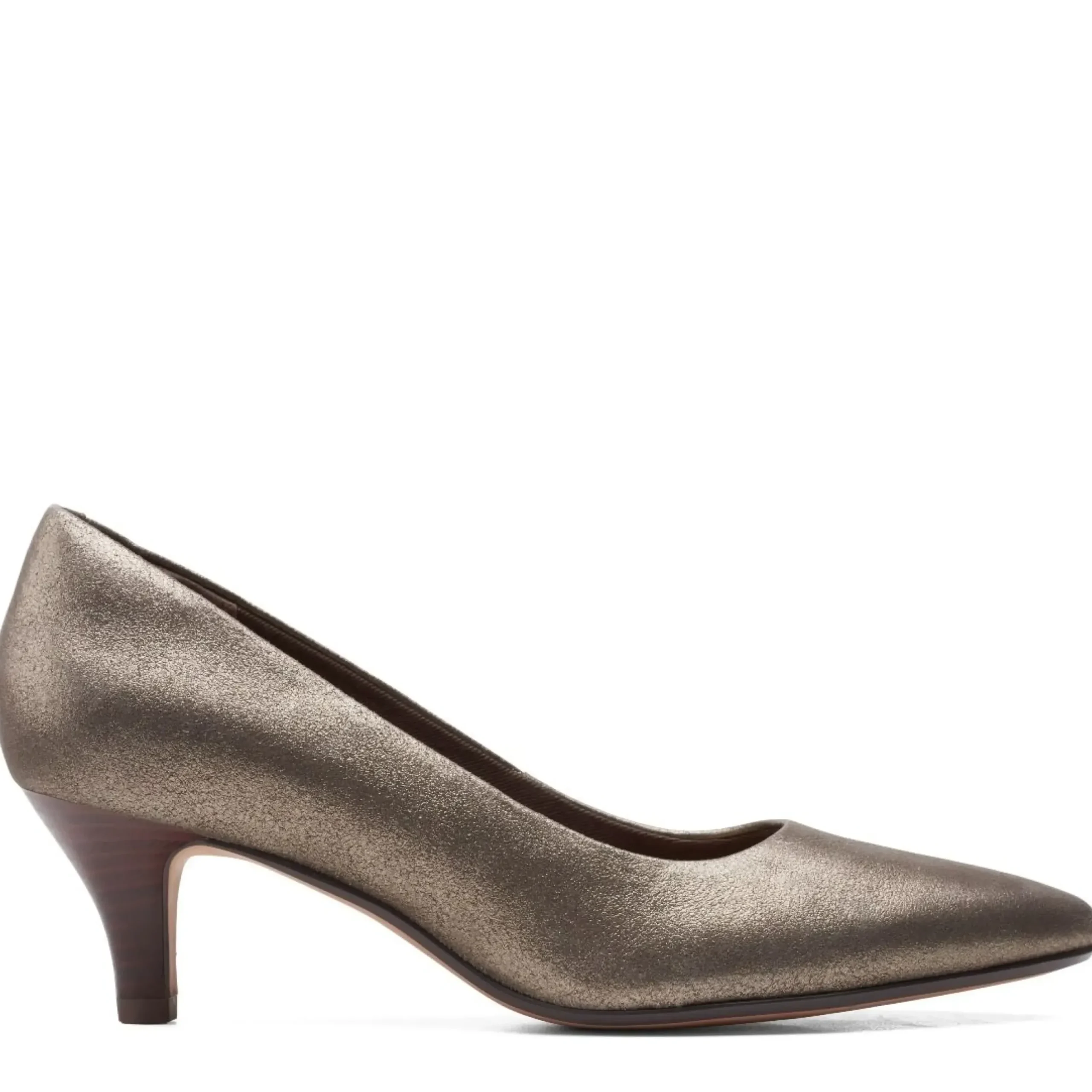 Online Clarks Linvale Jerica Metallic Leather Pump